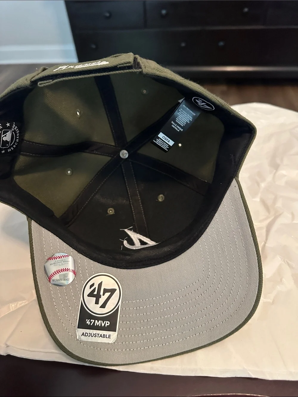'47 Olive Green Cap with White Embroidered A